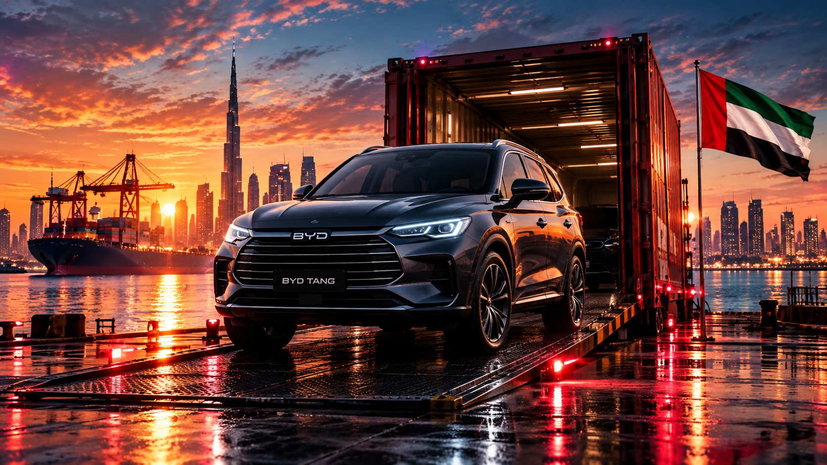 كيفية استيراد سيارة  BYD TANG من دبي